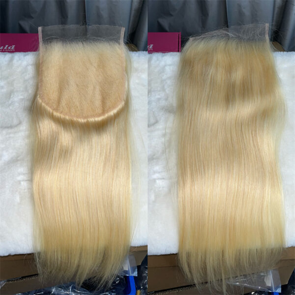 #613 HD Lace Closure Virgin Hair Natural Straight Lace Frontal Closure - Image 7